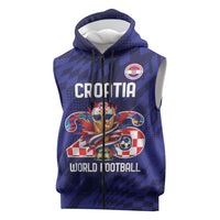 World Football Croatia 2026 Personalized Sleeveless Zip Hoodie Mala Zemlja Veliki Snovi
