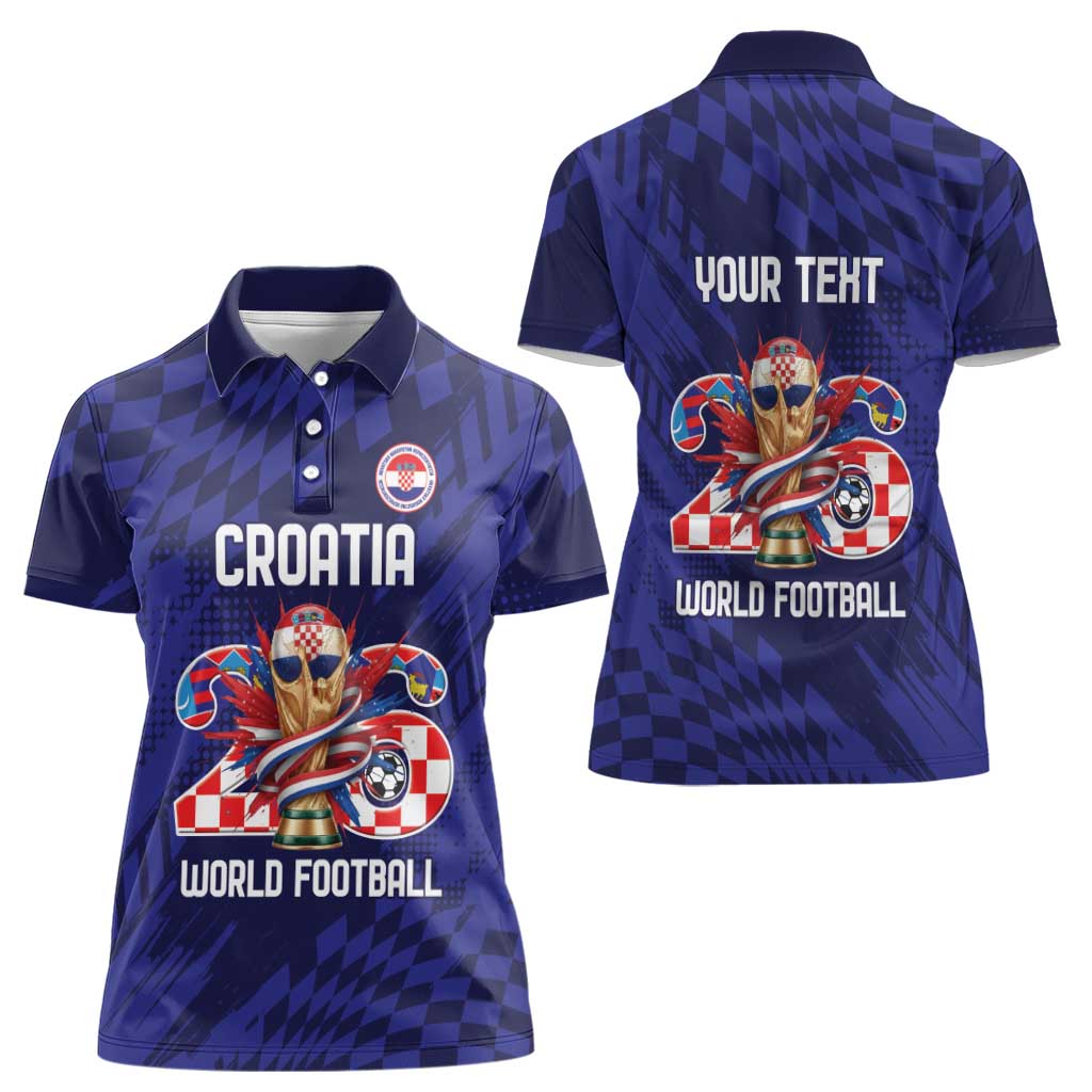 World Football Croatia 2026 Personalized Women Polo Shirt Mala Zemlja Veliki Snovi