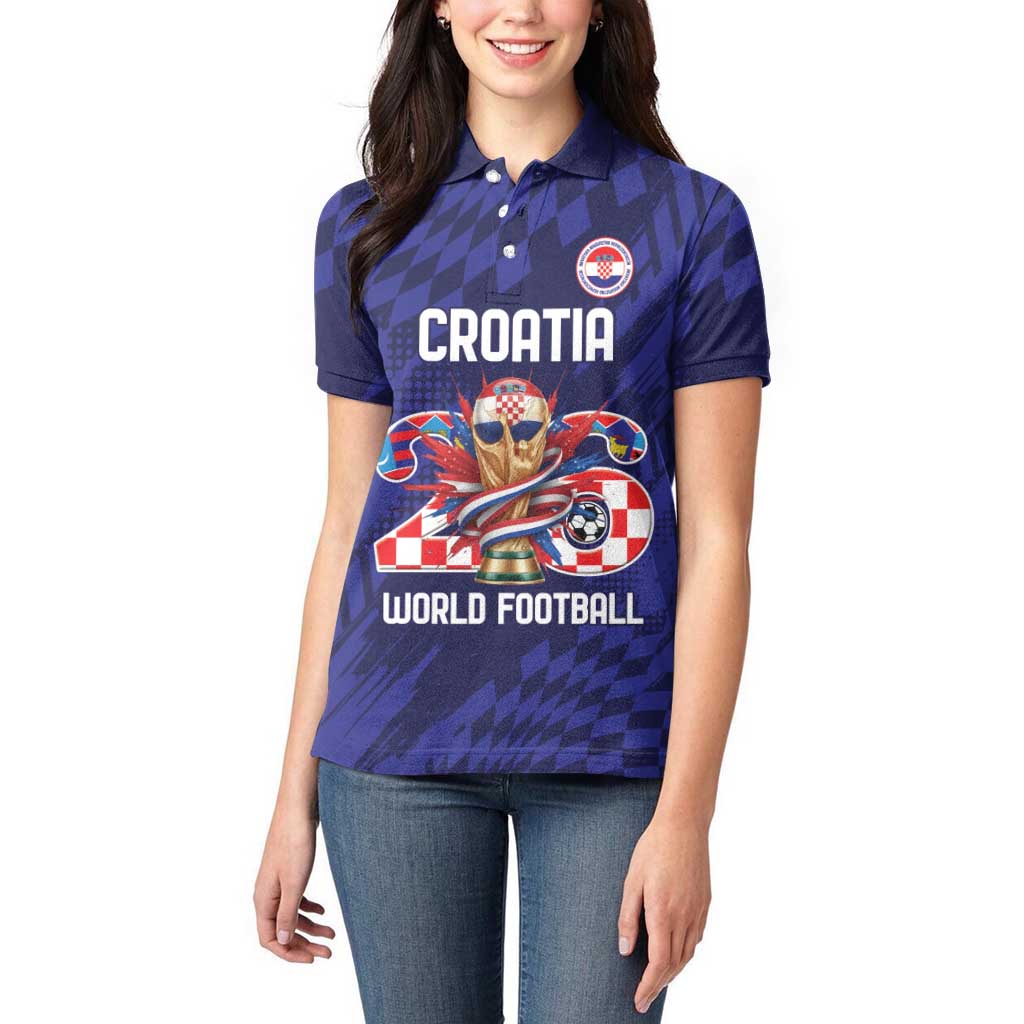World Football Croatia 2026 Personalized Women Polo Shirt Mala Zemlja Veliki Snovi