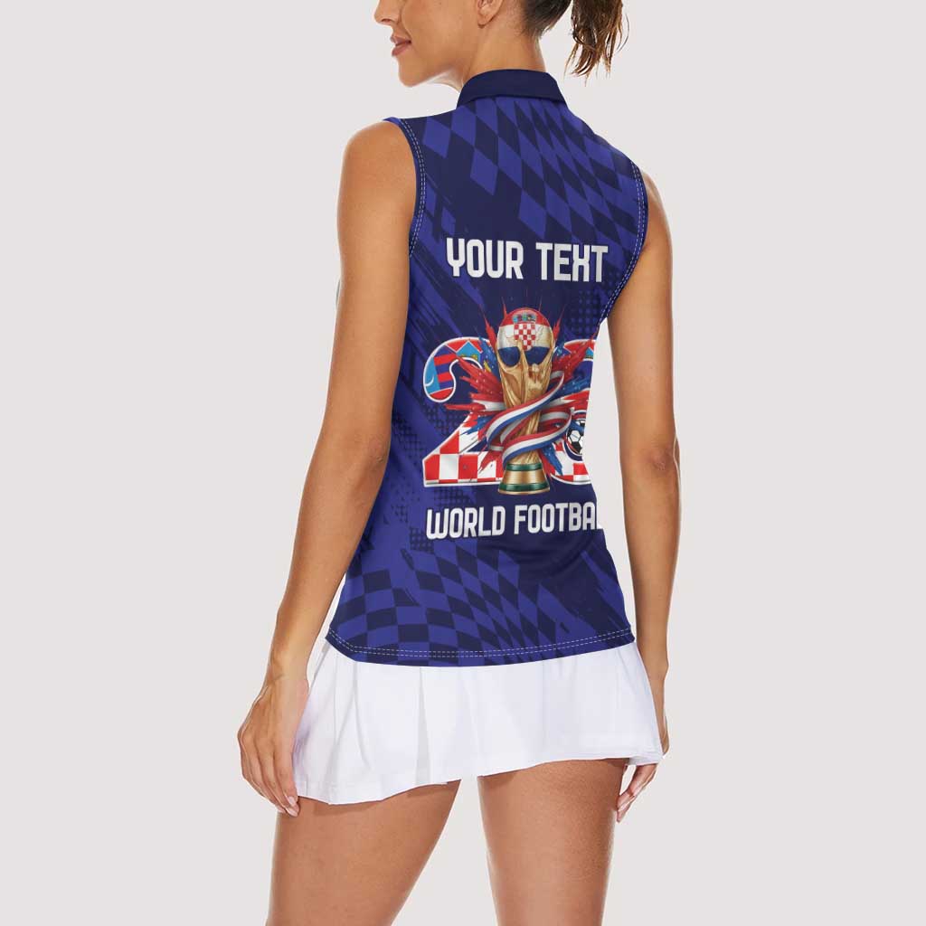 World Football Croatia 2026 Personalized Women Sleeveless Polo Shirt Mala Zemlja Veliki Snovi