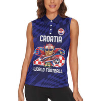 World Football Croatia 2026 Personalized Women Sleeveless Polo Shirt Mala Zemlja Veliki Snovi