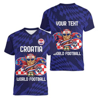 World Football Croatia 2026 Personalized Women V-Neck T-Shirt Mala Zemlja Veliki Snovi