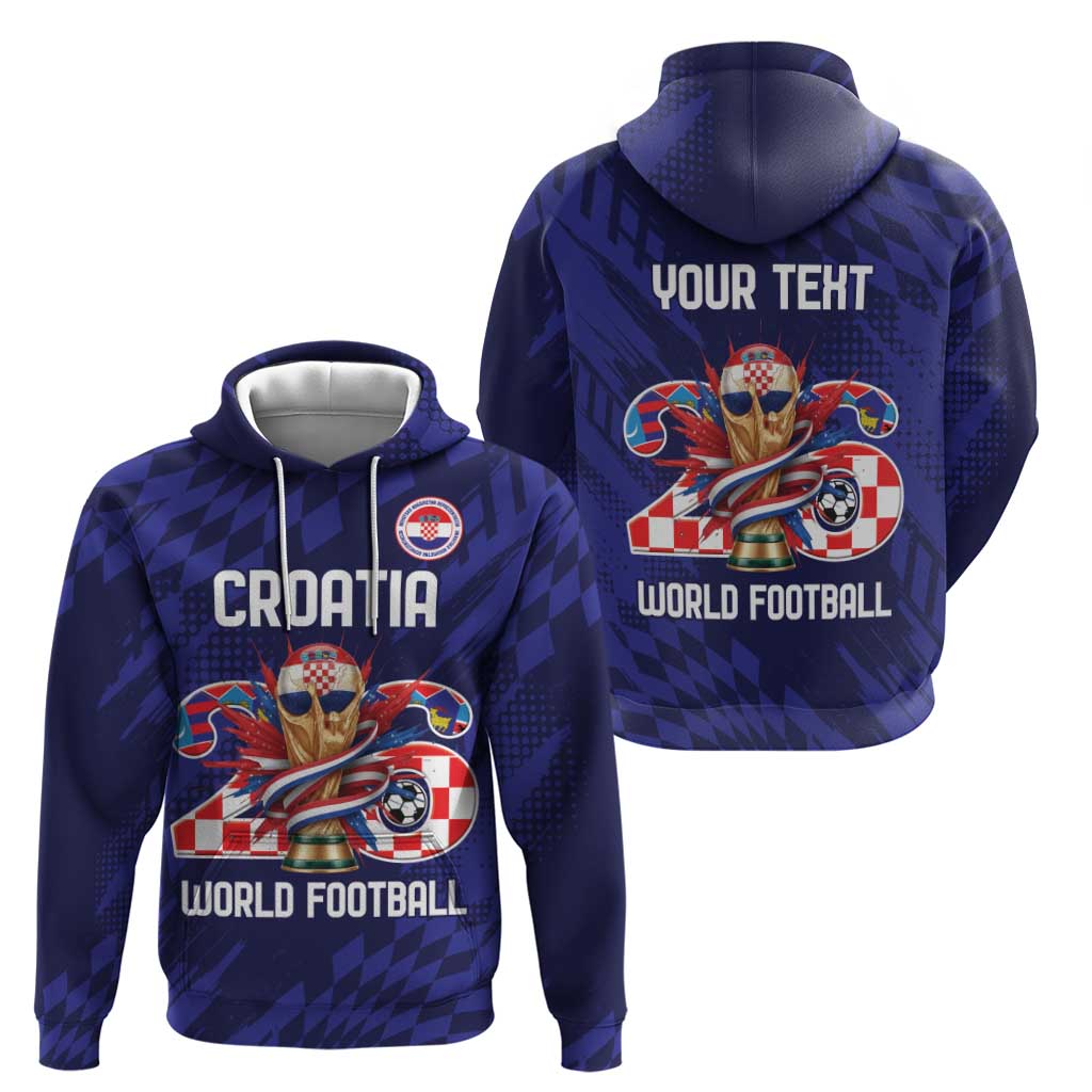 World Football Croatia 2026 Personalized Zip Hoodie Mala Zemlja Veliki Snovi