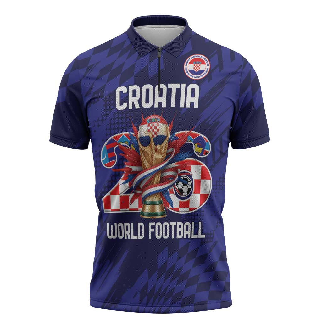 World Football Croatia 2026 Personalized Zipper Polo Shirt Mala Zemlja Veliki Snovi