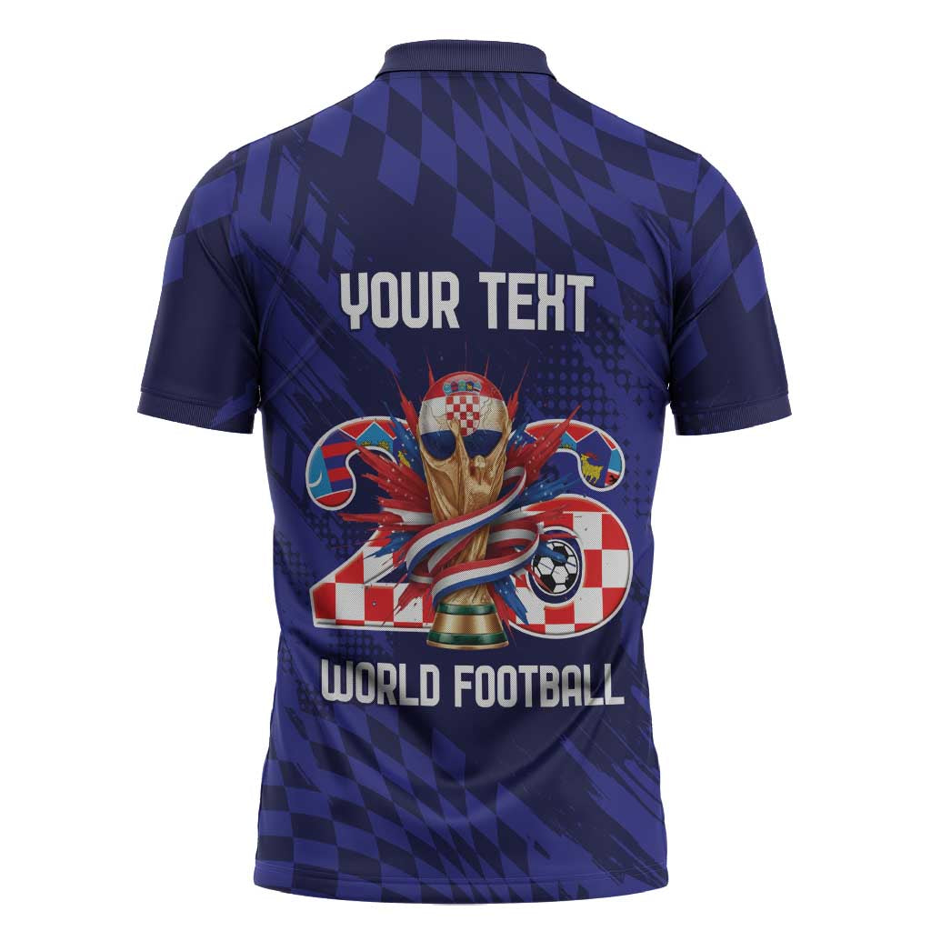 World Football Croatia 2026 Personalized Zipper Polo Shirt Mala Zemlja Veliki Snovi