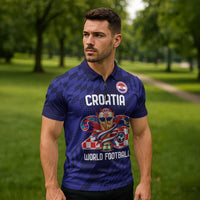 World Football Croatia 2026 Personalized Zipper Polo Shirt Mala Zemlja Veliki Snovi