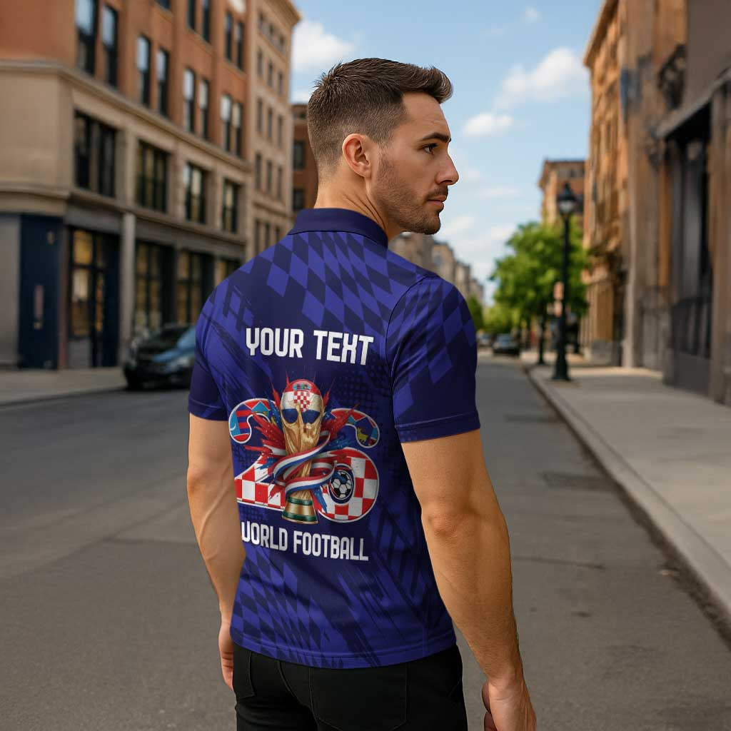 World Football Croatia 2026 Personalized Zipper Polo Shirt Mala Zemlja Veliki Snovi