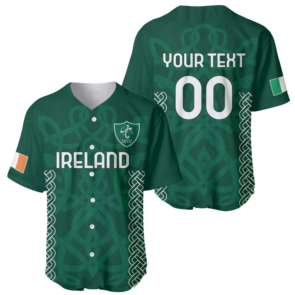 Custom Ireland Rugby Baseball Jersey Come On Shamrock