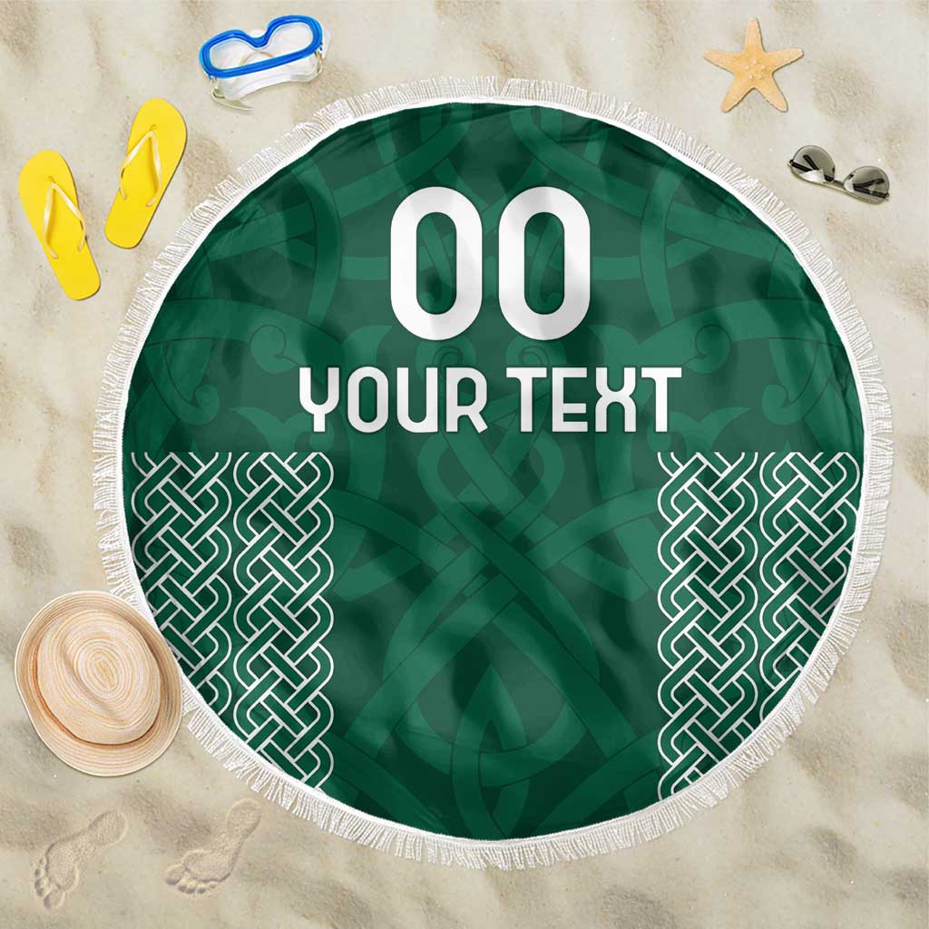 Custom Ireland Rugby Beach Blanket Come On Shamrock
