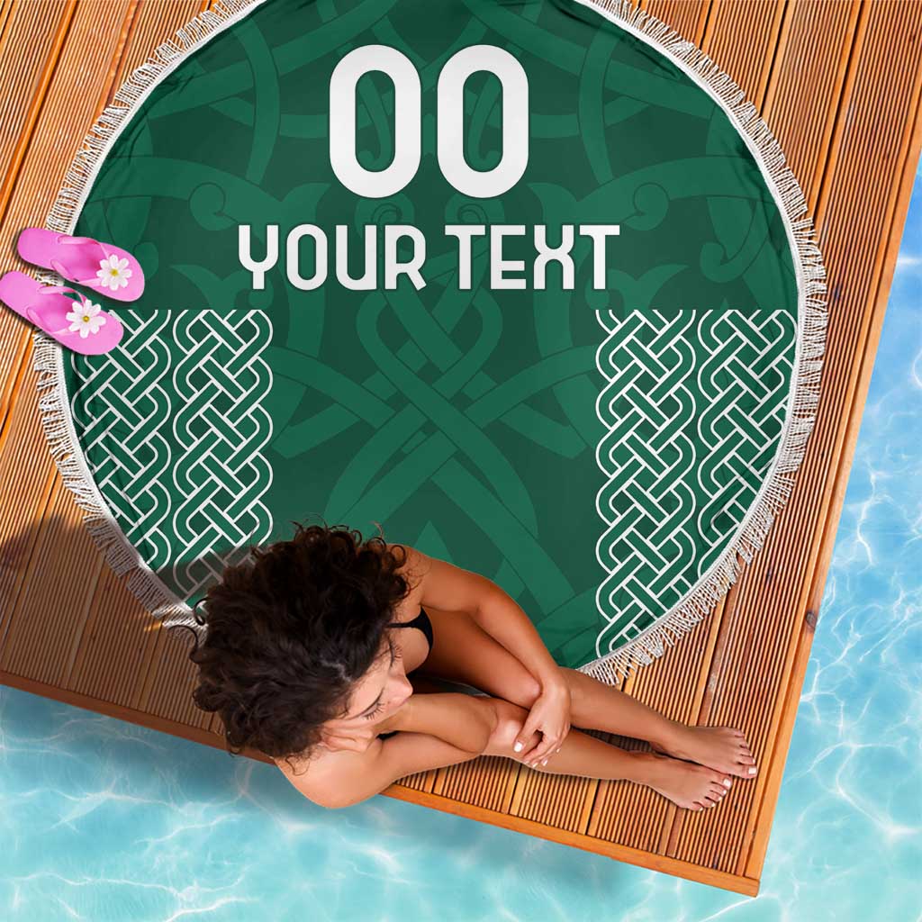 Custom Ireland Rugby Beach Blanket Come On Shamrock