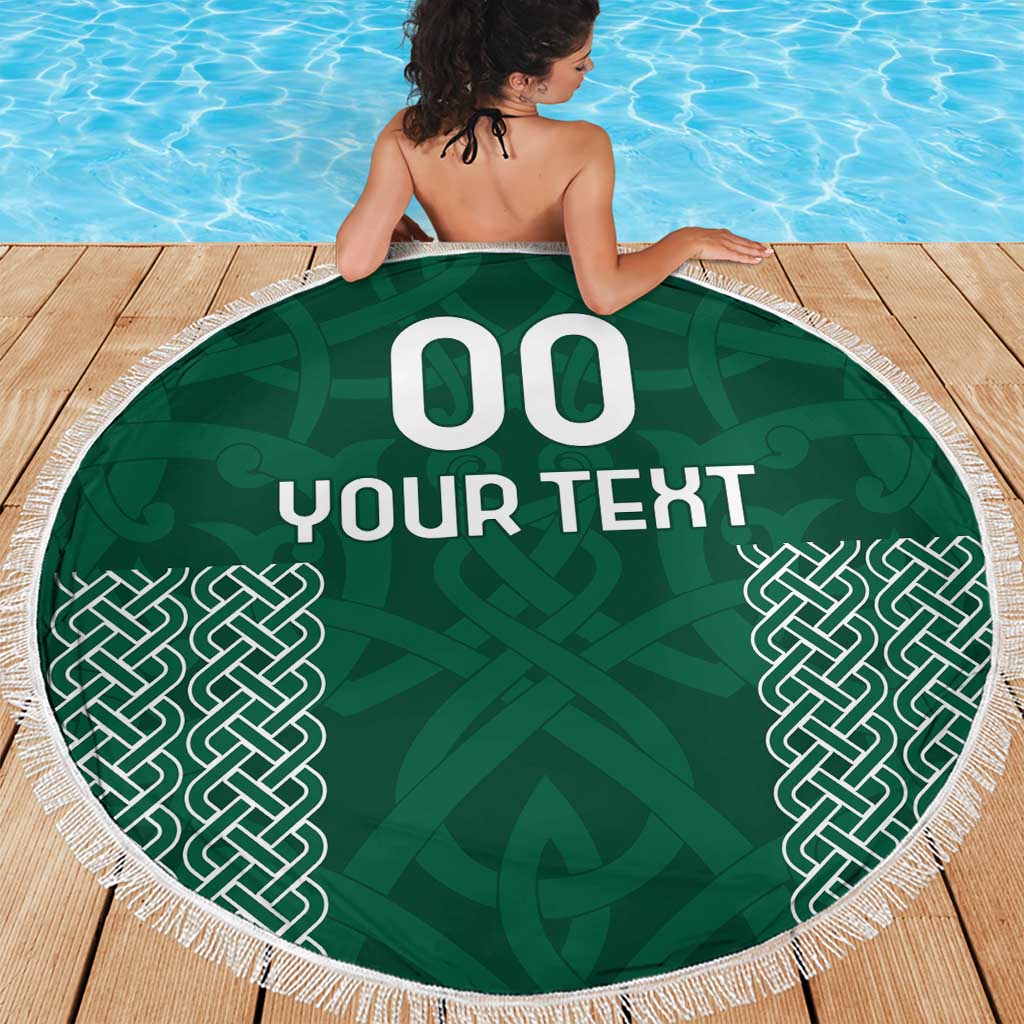 Custom Ireland Rugby Beach Blanket Come On Shamrock