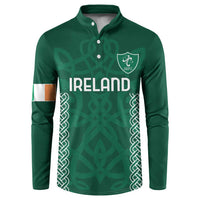 Custom Ireland Rugby Button Sweatshirt Come On Shamrock