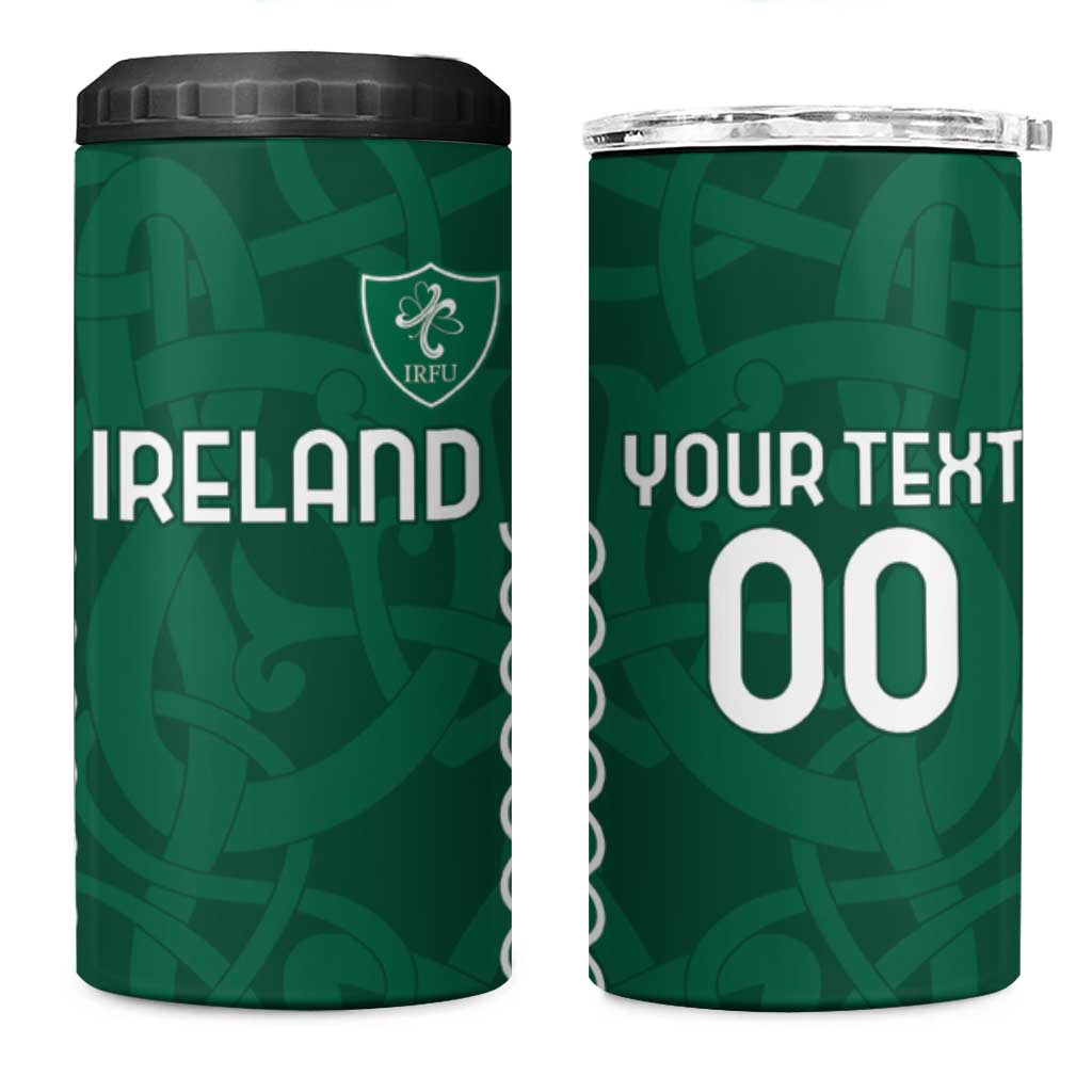 Custom Ireland Rugby 4 in 1 Can Cooler Tumbler Come On Shamrock