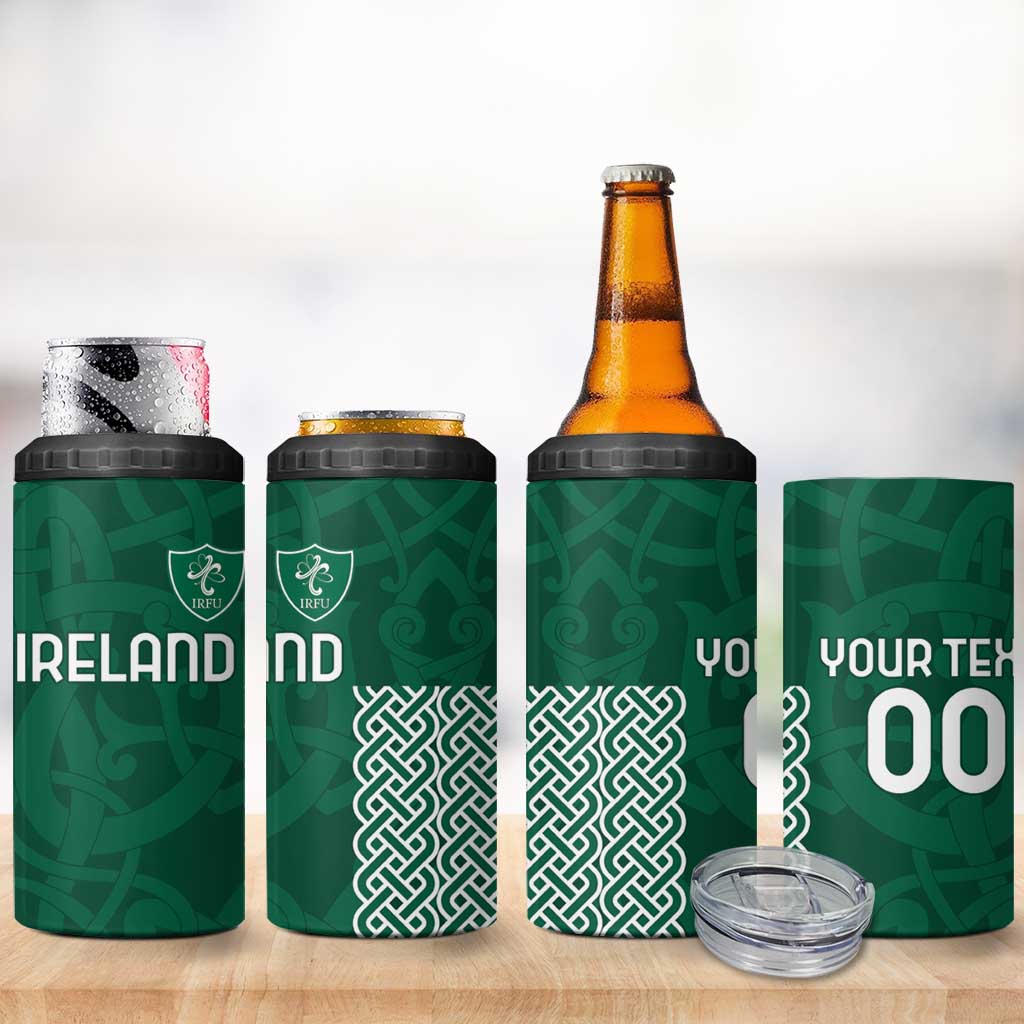 Custom Ireland Rugby 4 in 1 Can Cooler Tumbler Come On Shamrock