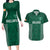 Custom Ireland Rugby Couples Matching Long Sleeve Bodycon Dress and Hawaiian Shirt Come On Shamrock