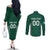 Custom Ireland Rugby Couples Matching Off The Shoulder Long Sleeve Dress and Long Sleeve Button Shirt Come On Shamrock