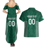 Custom Ireland Rugby Couples Matching Summer Maxi Dress and Hawaiian Shirt Come On Shamrock