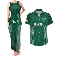 Custom Ireland Rugby Couples Matching Tank Maxi Dress and Hawaiian Shirt Come On Shamrock