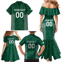 Custom Ireland Rugby Family Matching Mermaid Dress and Hawaiian Shirt Come On Shamrock