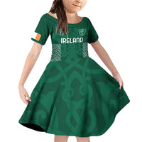 Custom Ireland Rugby Family Matching Off Shoulder Short Dress and Hawaiian Shirt Come On Shamrock