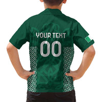 Custom Ireland Rugby Family Matching Puletasi and Hawaiian Shirt Come On Shamrock