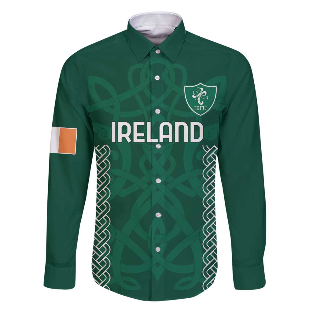Custom Ireland Rugby Family Matching Puletasi and Hawaiian Shirt Come On Shamrock