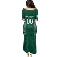 Custom Ireland Rugby Family Matching Puletasi and Hawaiian Shirt Come On Shamrock