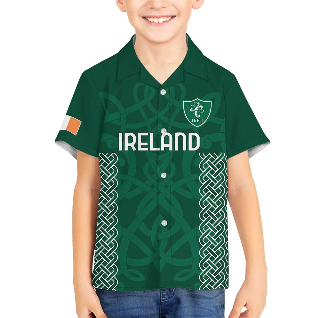 Custom Ireland Rugby Family Matching Puletasi and Hawaiian Shirt Come On Shamrock