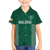 Custom Ireland Rugby Family Matching Puletasi and Hawaiian Shirt Come On Shamrock
