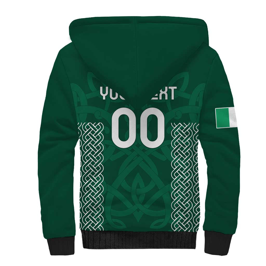Custom Ireland Rugby Sherpa Hoodie Come On Shamrock