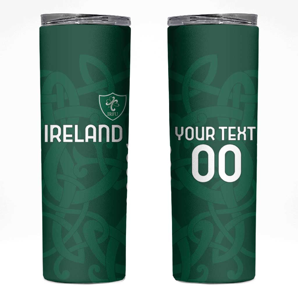 Custom Ireland Rugby Skinny Tumbler Come On Shamrock