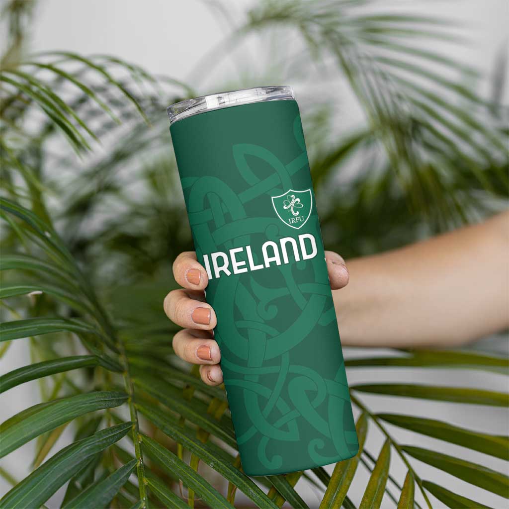 Custom Ireland Rugby Skinny Tumbler Come On Shamrock