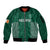Custom Ireland Rugby Sleeve Zip Bomber Jacket Come On Shamrock