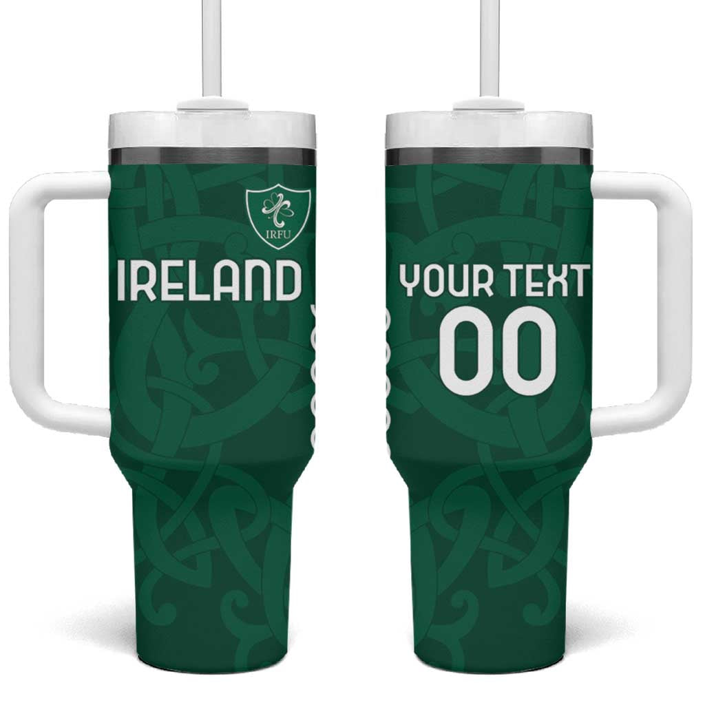 Custom Ireland Rugby Tumbler With Handle Come On Shamrock