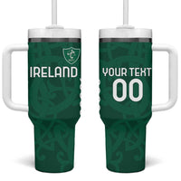 Custom Ireland Rugby Tumbler With Handle Come On Shamrock