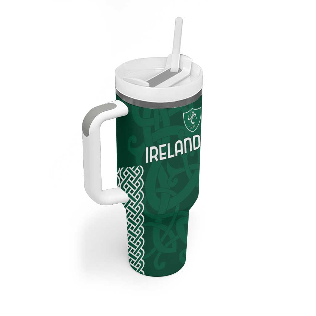 Custom Ireland Rugby Tumbler With Handle Come On Shamrock