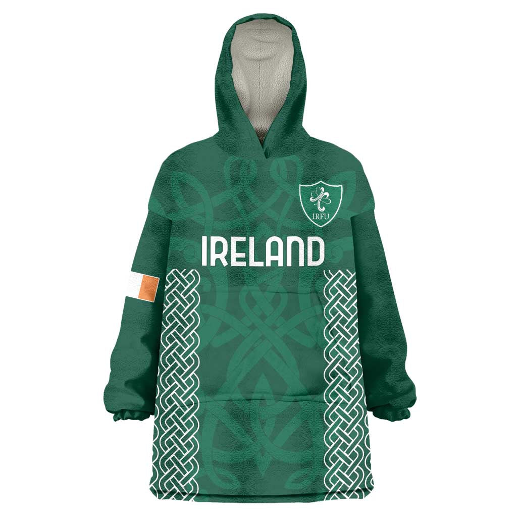Custom Ireland Rugby Wearable Blanket Hoodie Come On Shamrock