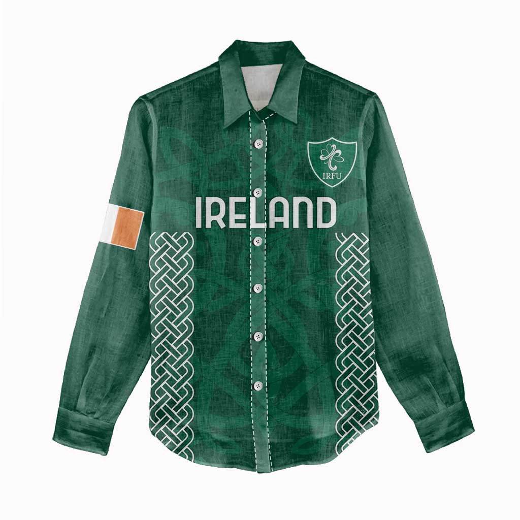 Custom Ireland Rugby Women Casual Shirt Come On Shamrock