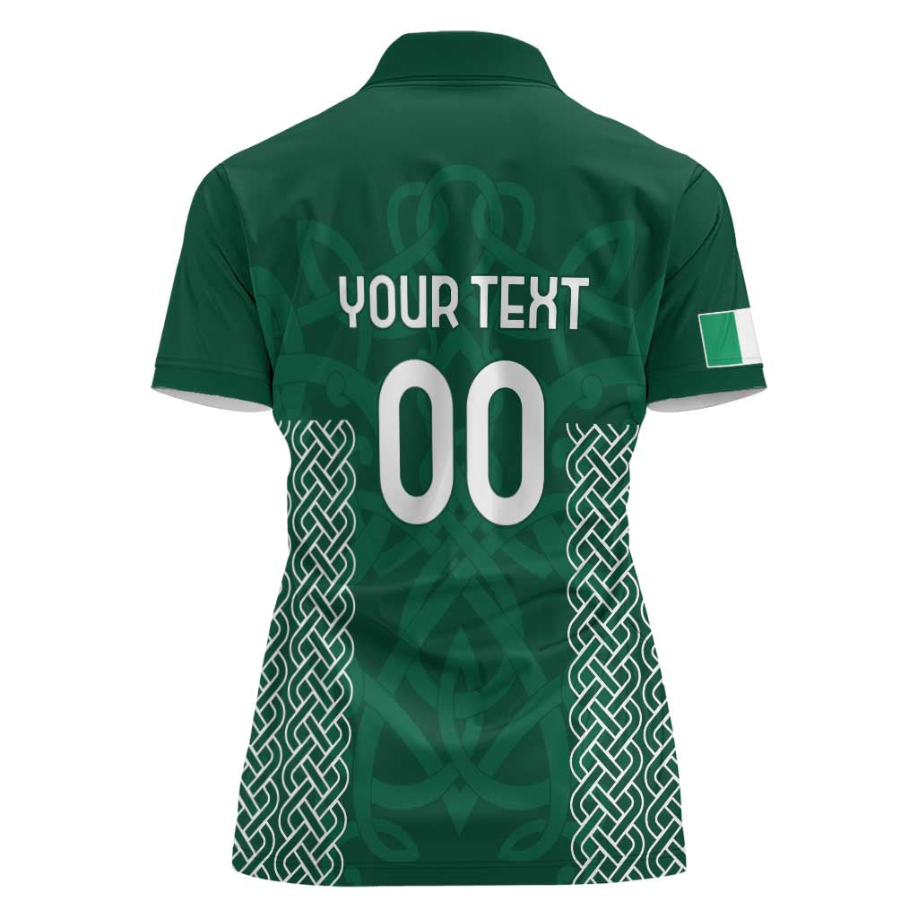 Custom Ireland Rugby Women Polo Shirt Come On Shamrock