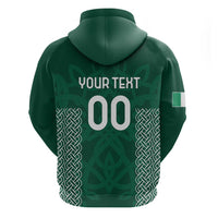 Custom Ireland Rugby Zip Hoodie Come On Shamrock