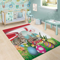 Happy Easter Austria Area Rug Easter Eggs With St. Stephen's Cathedral