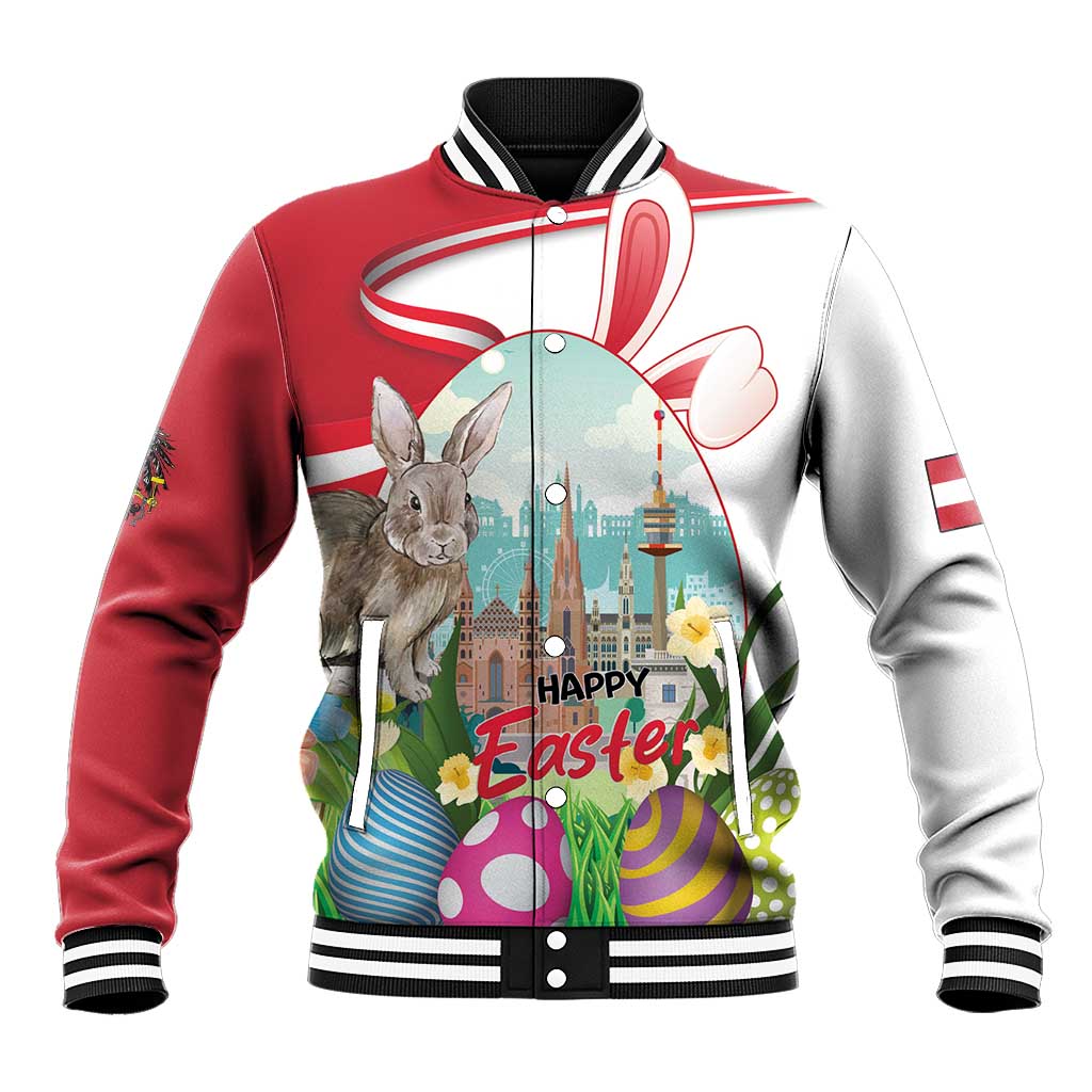 Happy Easter Austria Baseball Jacket Easter Eggs With St. Stephen's Cathedral