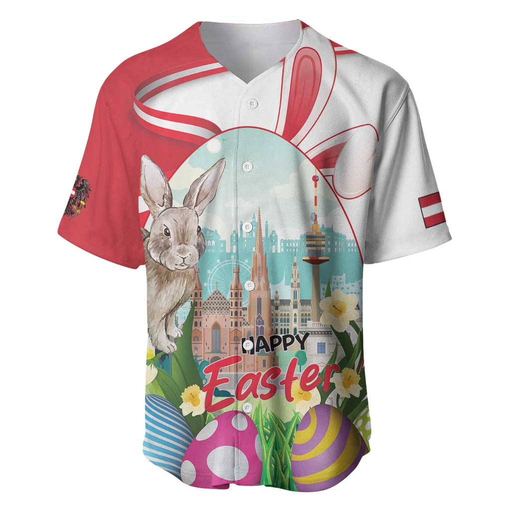 Happy Easter Austria Baseball Jersey Easter Eggs With St. Stephen's Cathedral