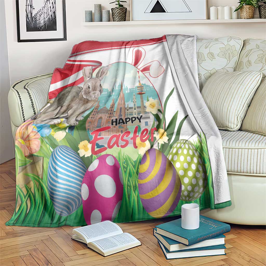Happy Easter Austria Blanket Easter Eggs With St. Stephen's Cathedral