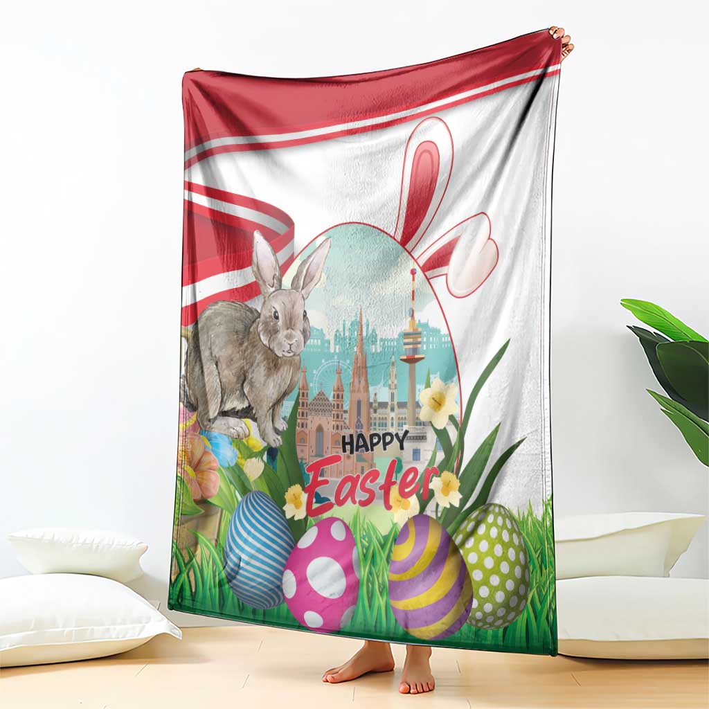 Happy Easter Austria Blanket Easter Eggs With St. Stephen's Cathedral