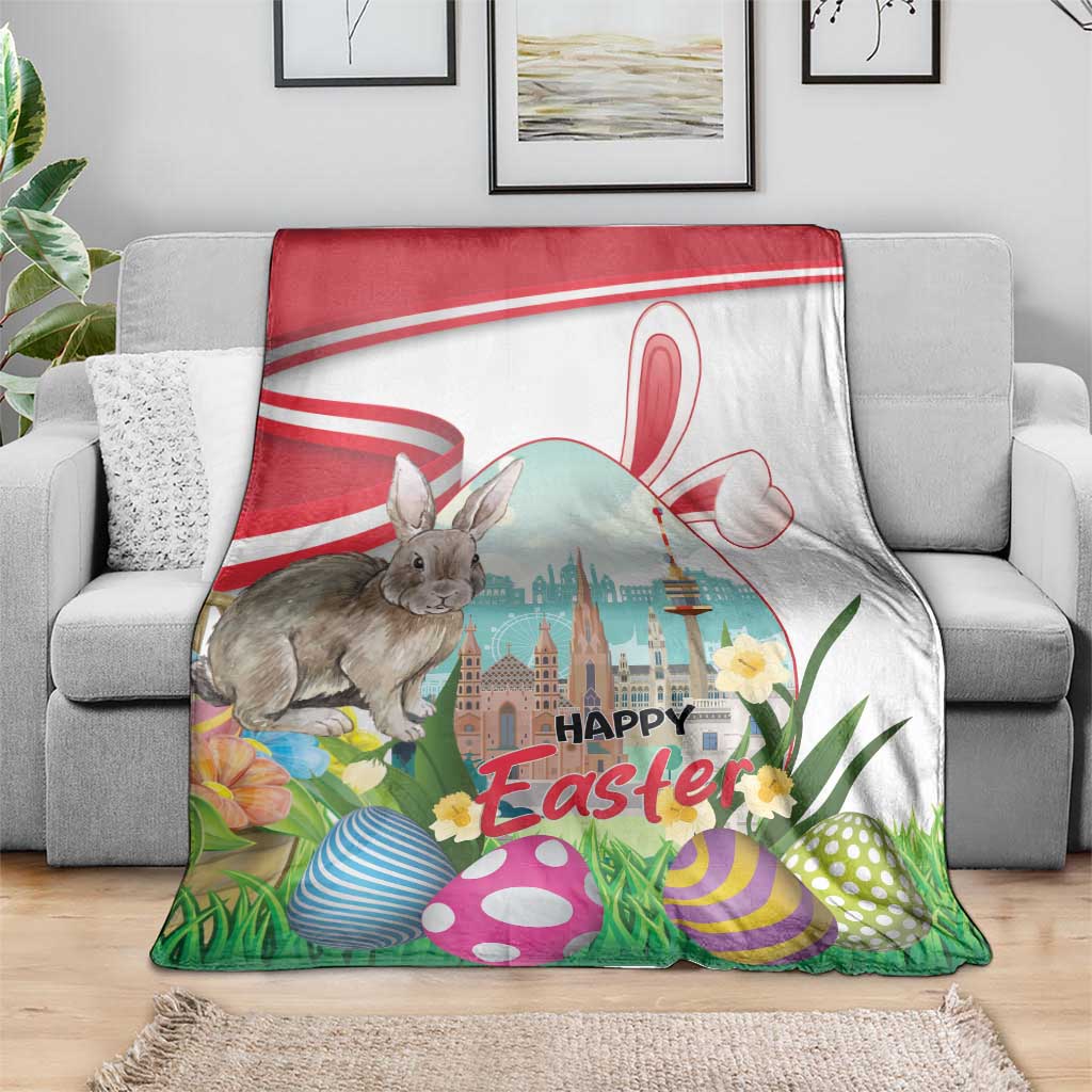 Happy Easter Austria Blanket Easter Eggs With St. Stephen's Cathedral