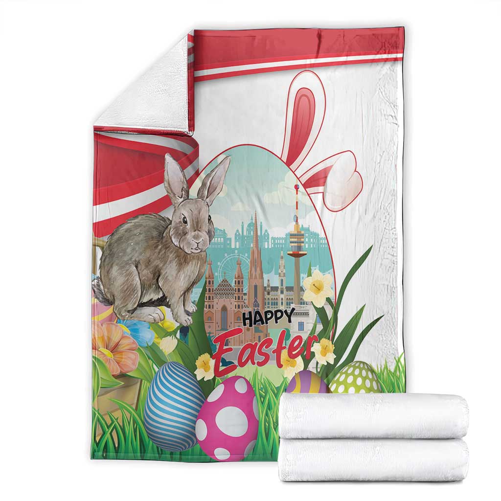 Happy Easter Austria Blanket Easter Eggs With St. Stephen's Cathedral