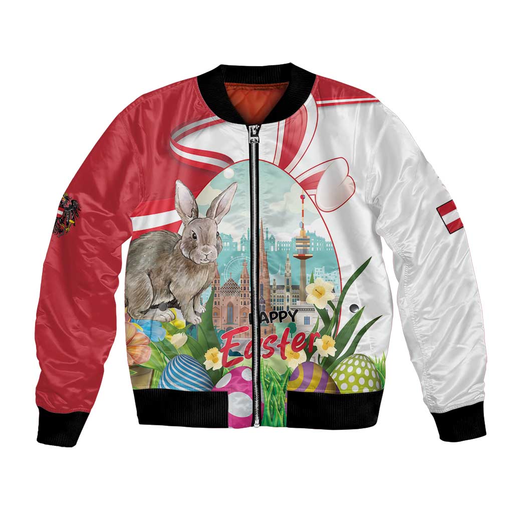 Happy Easter Austria Bomber Jacket Easter Eggs With St. Stephen's Cathedral