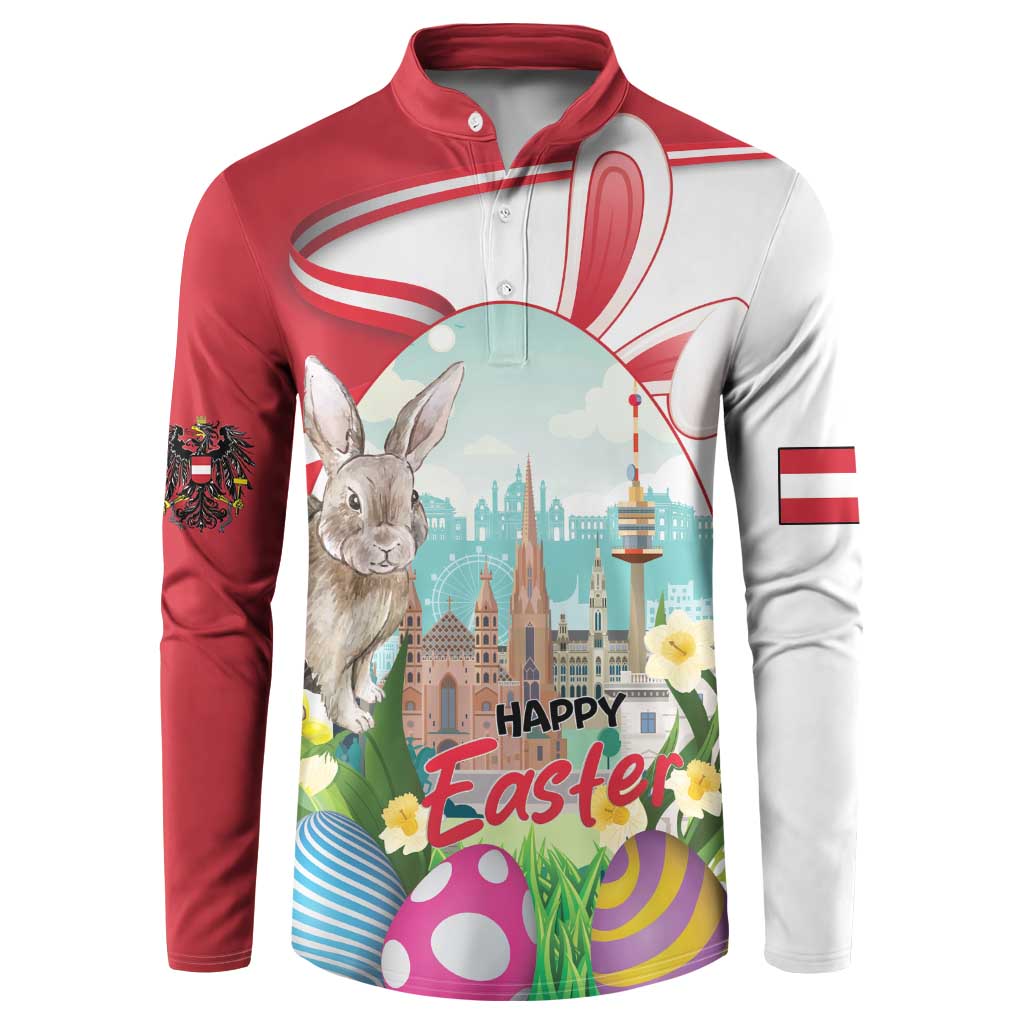 Happy Easter Austria Button Sweatshirt Easter Eggs With St. Stephen's Cathedral