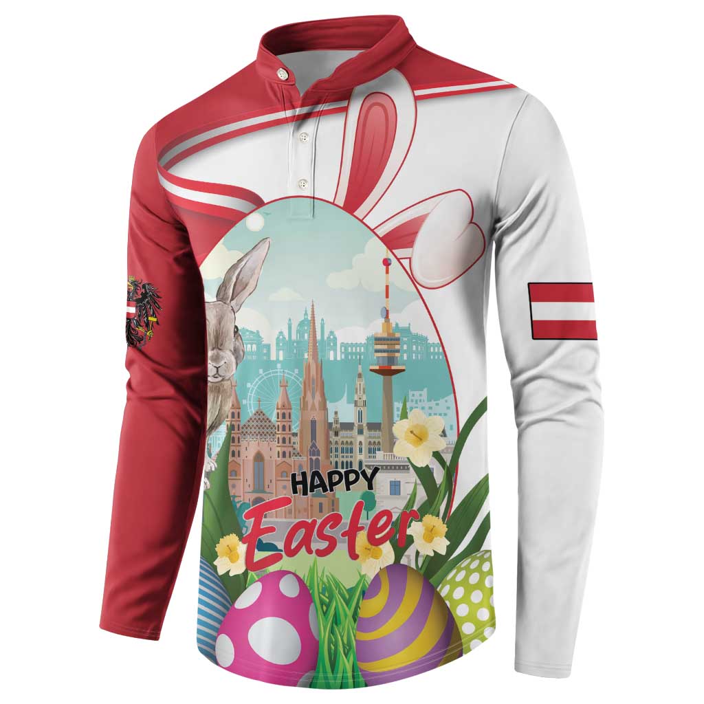 Happy Easter Austria Button Sweatshirt Easter Eggs With St. Stephen's Cathedral